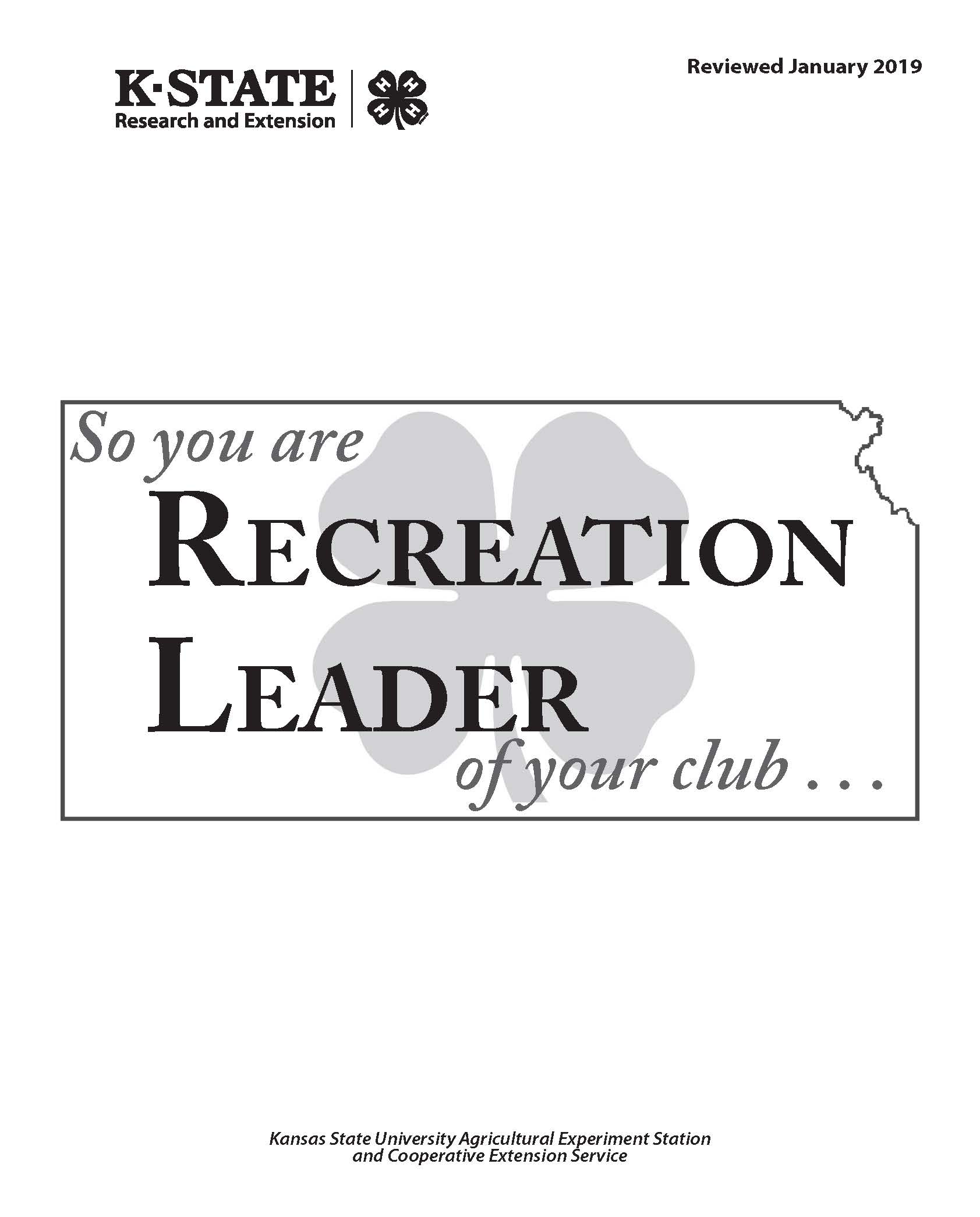 So you are the Recreation Leader of your club