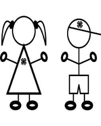stick girl and boy