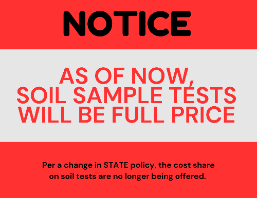 Price Change on Soil Tests